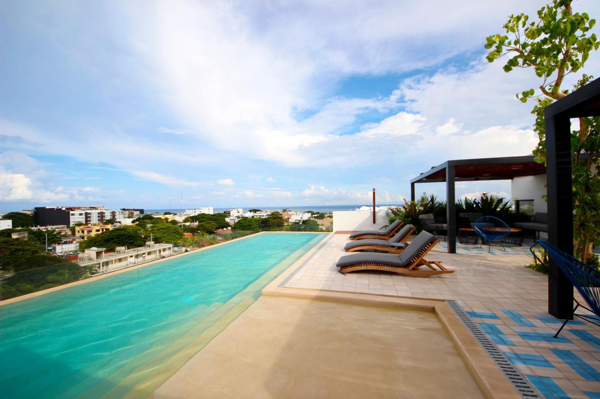 Apartment Near The Beach, Rooftop, Pool, Sea View. Playa del Carmen Esterno foto